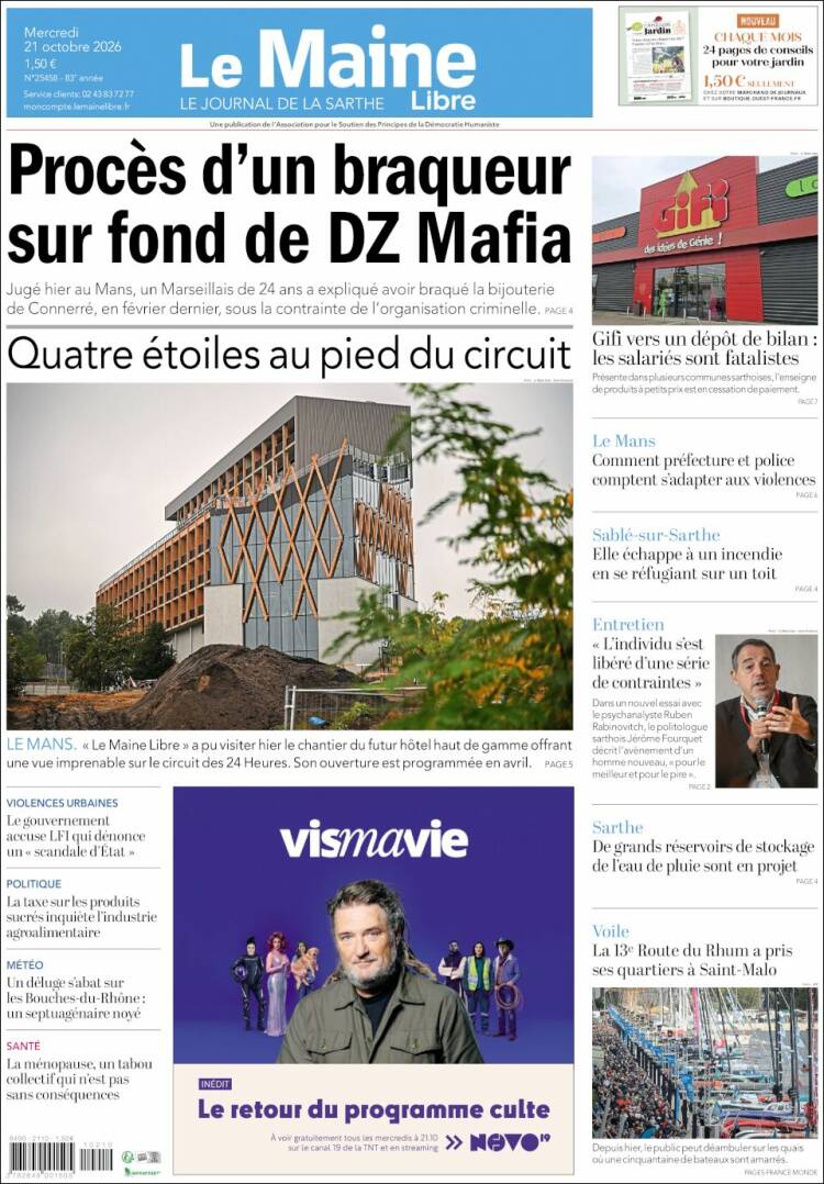 Portada de Le Maine Libre (Francia)