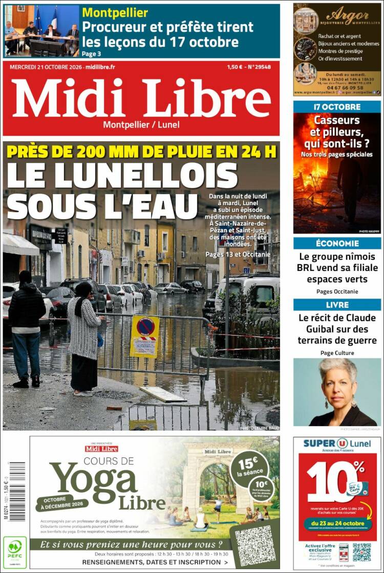 Portada de Midi Libre (France)