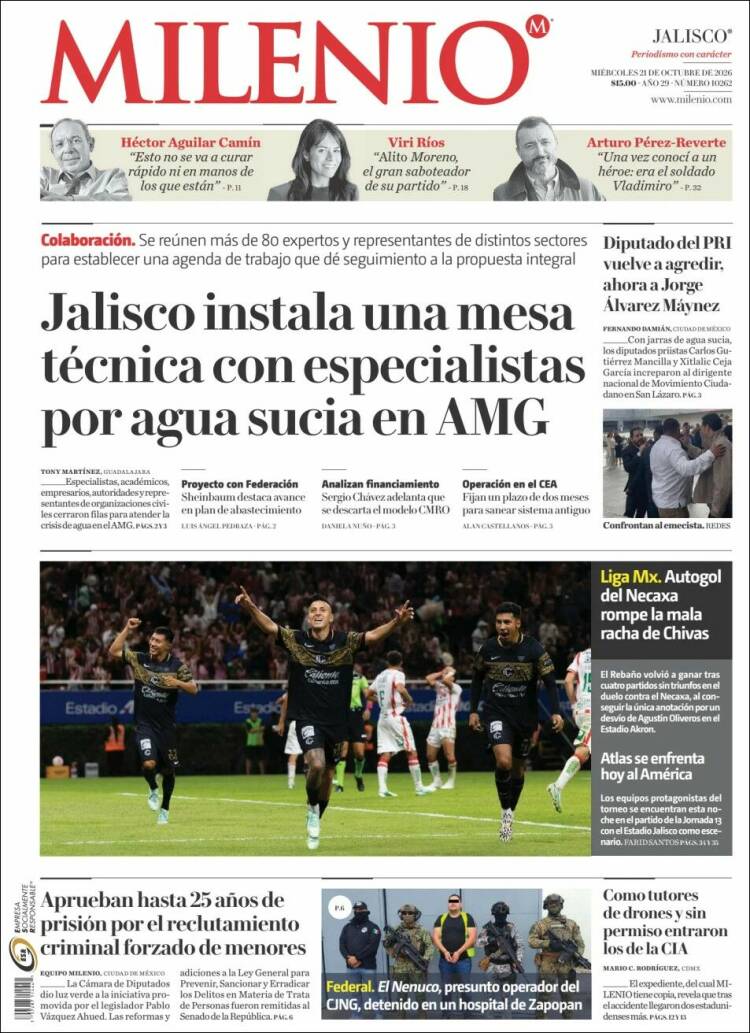 Portada de Milenio - Jalisco (M&eacute;xico)
