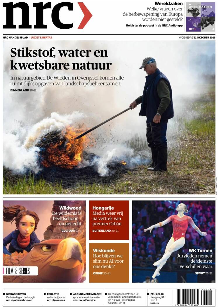 Portada de NRC Handelsblad (Netherlands)