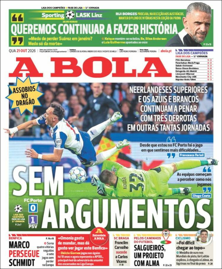 Portada de A Bola (Portugal)