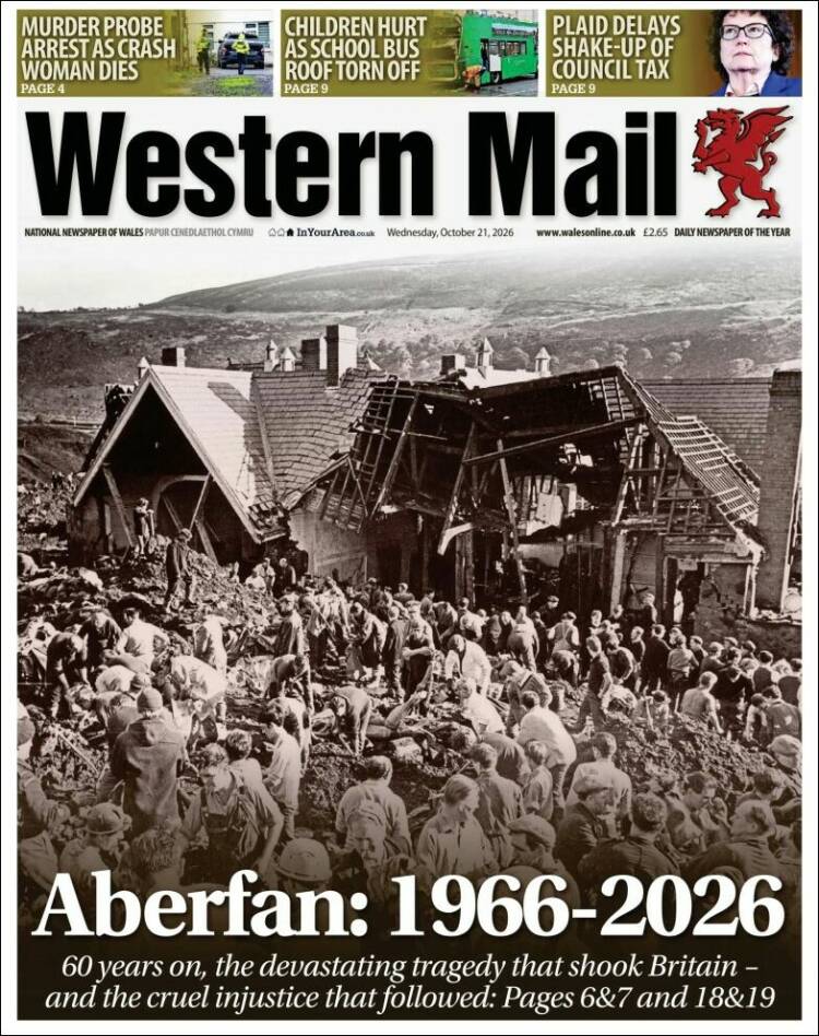 Portada de Western Mail (United Kingdom)