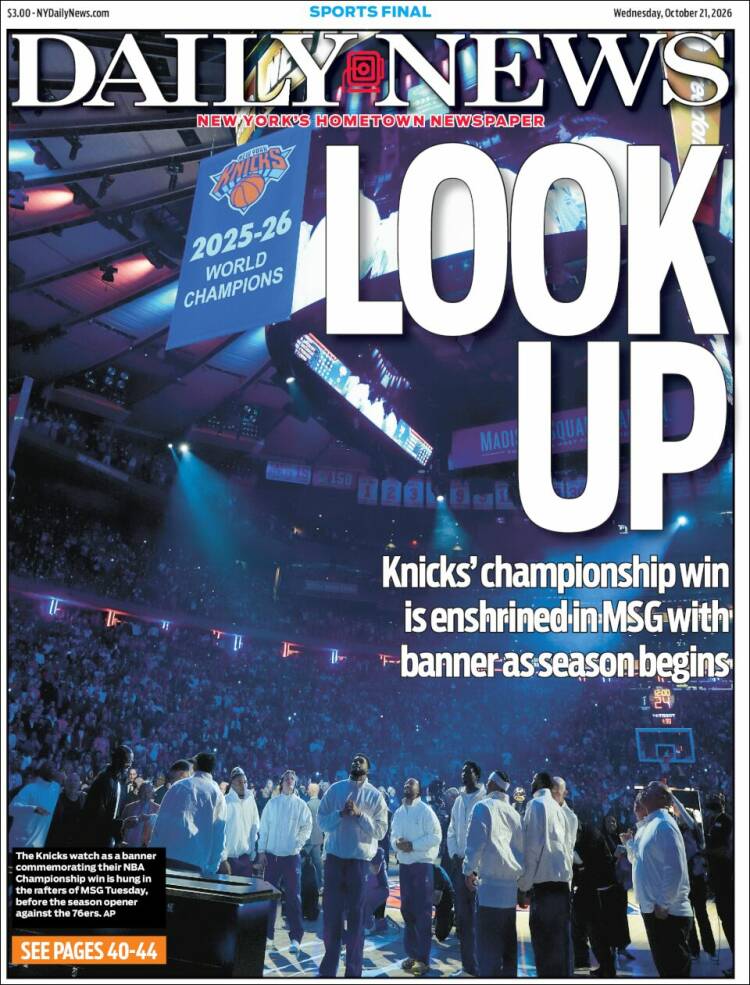 Portada de Daily News - New York (USA)