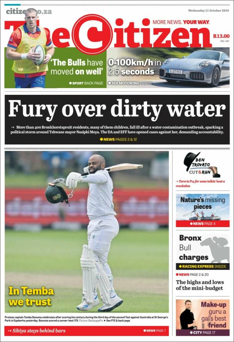 Portada de The Citizen (South Africa)