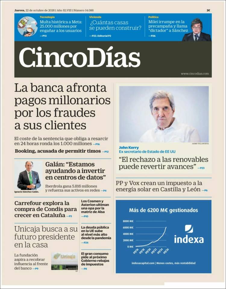 Portada de Cinco Días (Spain)