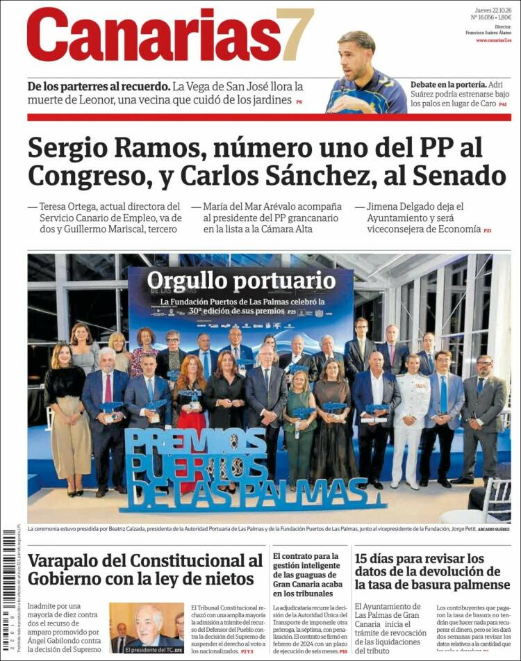 Portada de Canarias 7 (Espa&ntilde;a)