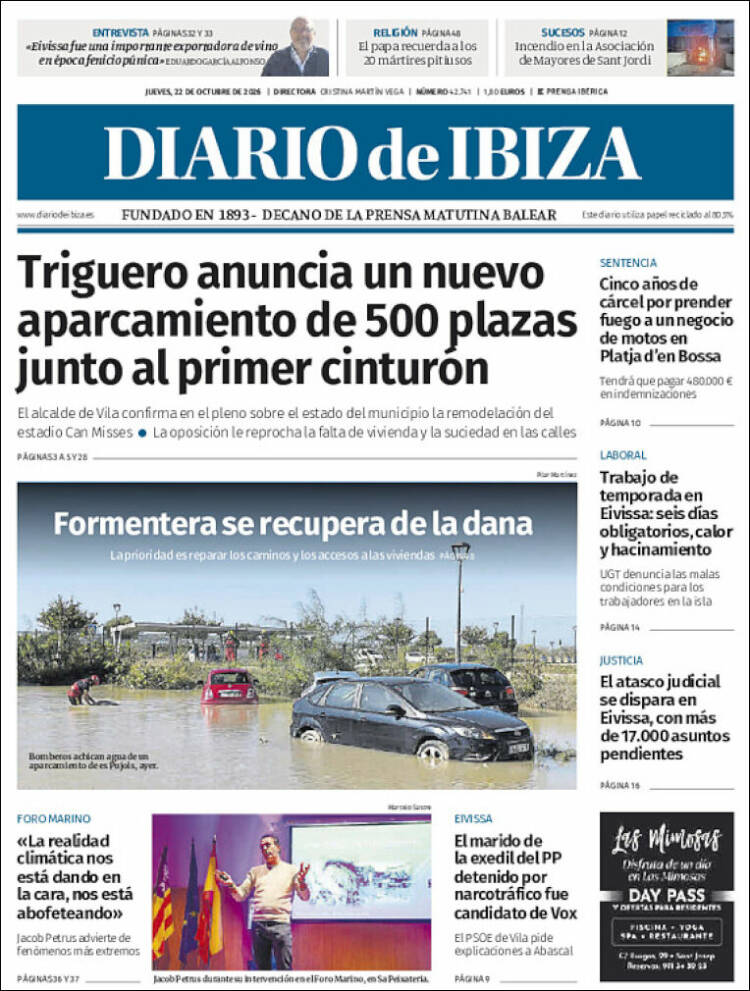 Portada de Diario de Ibiza (Espa&ntilde;a)