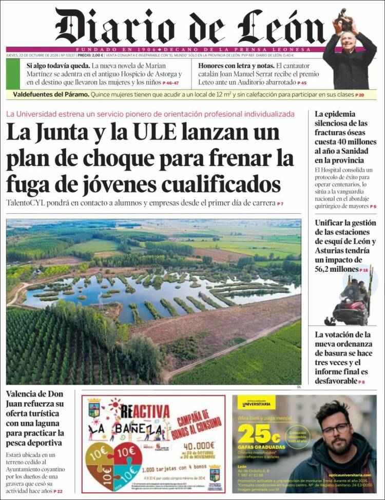Portada de Diario de León (Espa&ntilde;a)