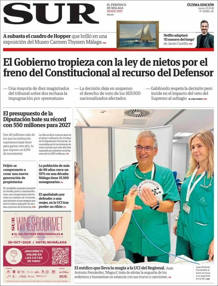 Portada de Diario el Sur (Spain)