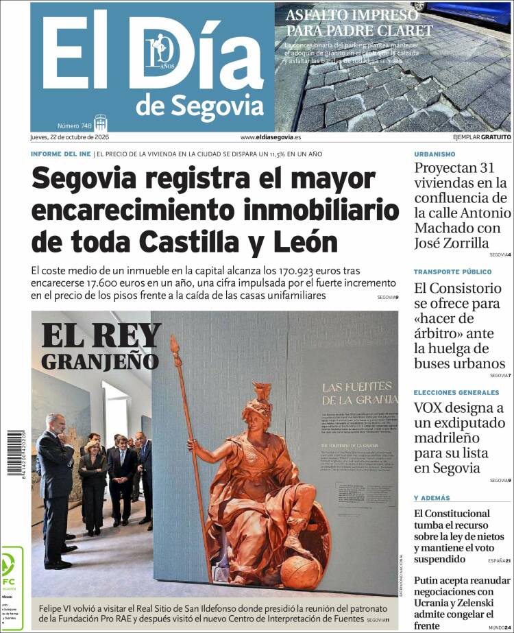 Portada de El Día de Segovia (Spain)