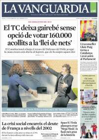 Portada de La Vanguardia (Espa&ntilde;a)