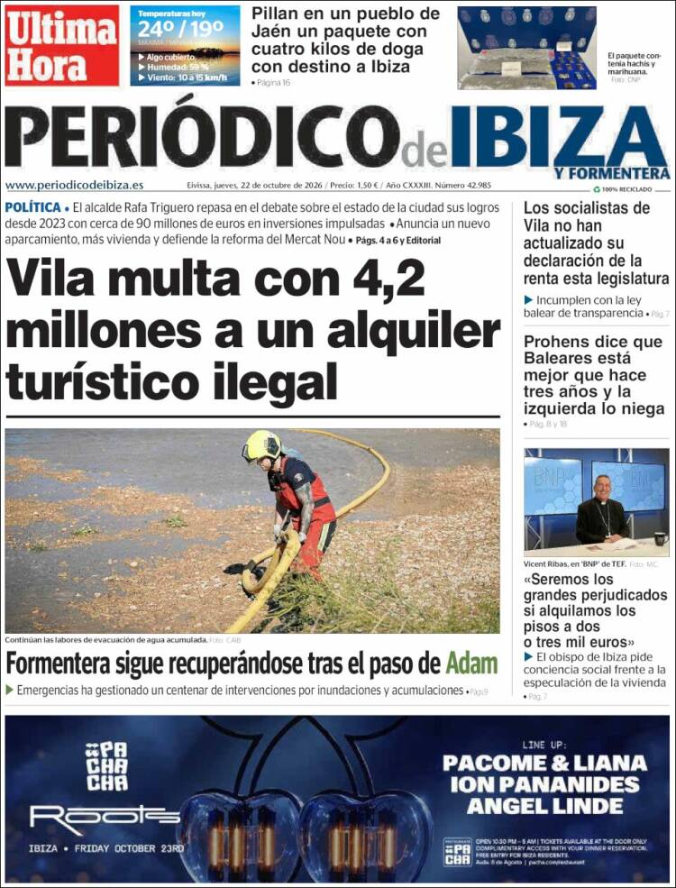 Portada de Periódico de Ibiza (Spain)