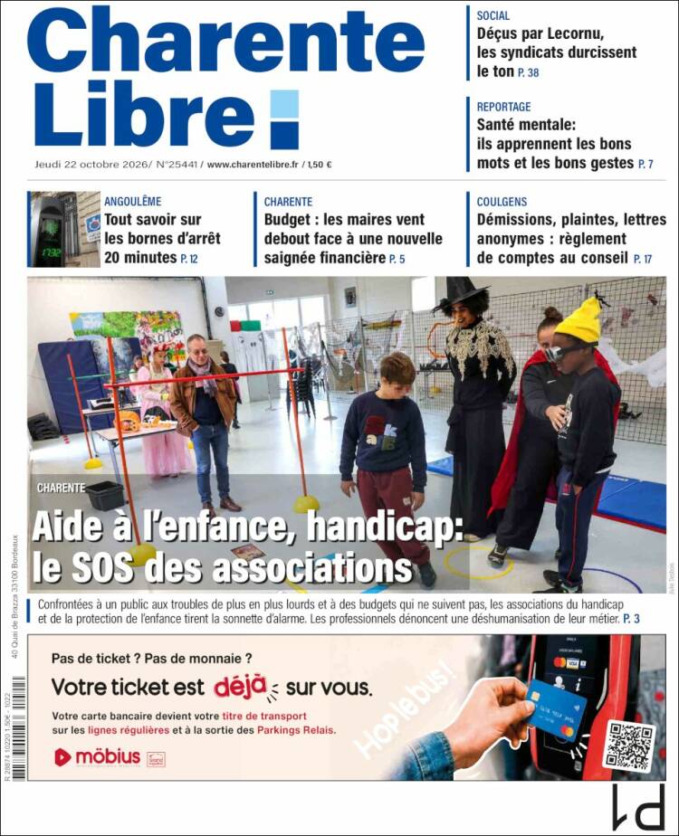 Portada de Charente Libre (France)
