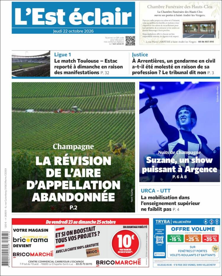 Portada de L'Est Eclair (France)
