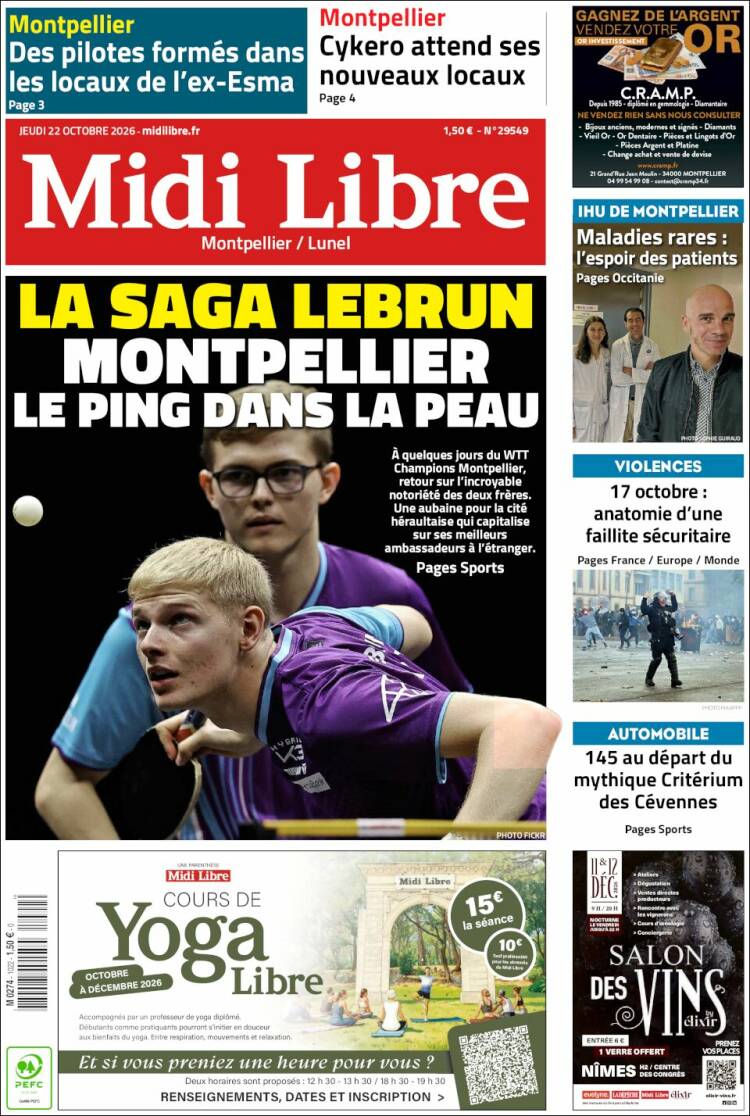 Portada de Midi Libre (France)
