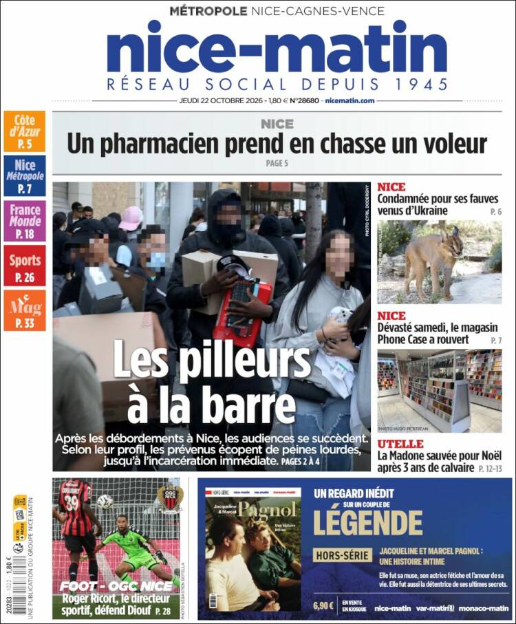 Portada de Nice-Matin (France)