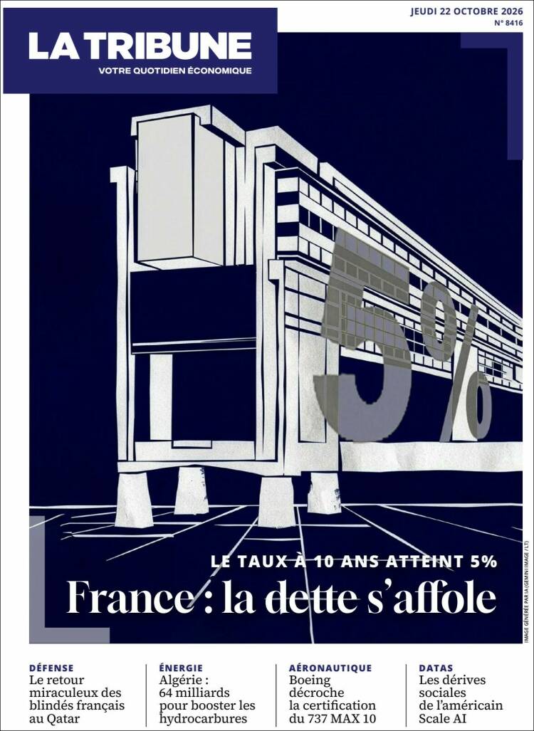 Portada de La Tribune (France)