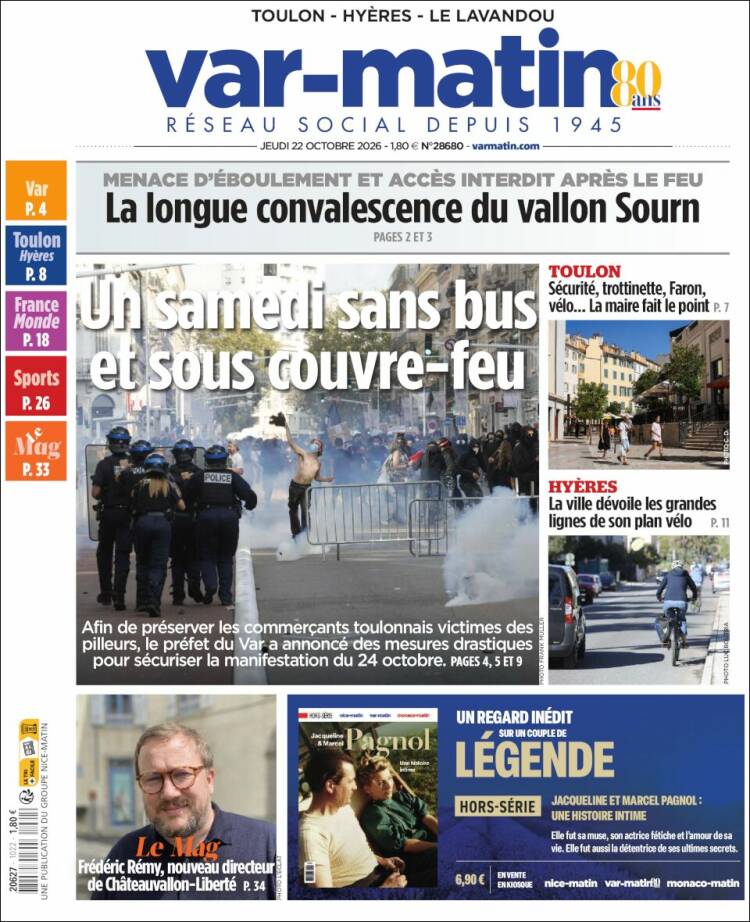 Portada de Var-Matin (Francia)