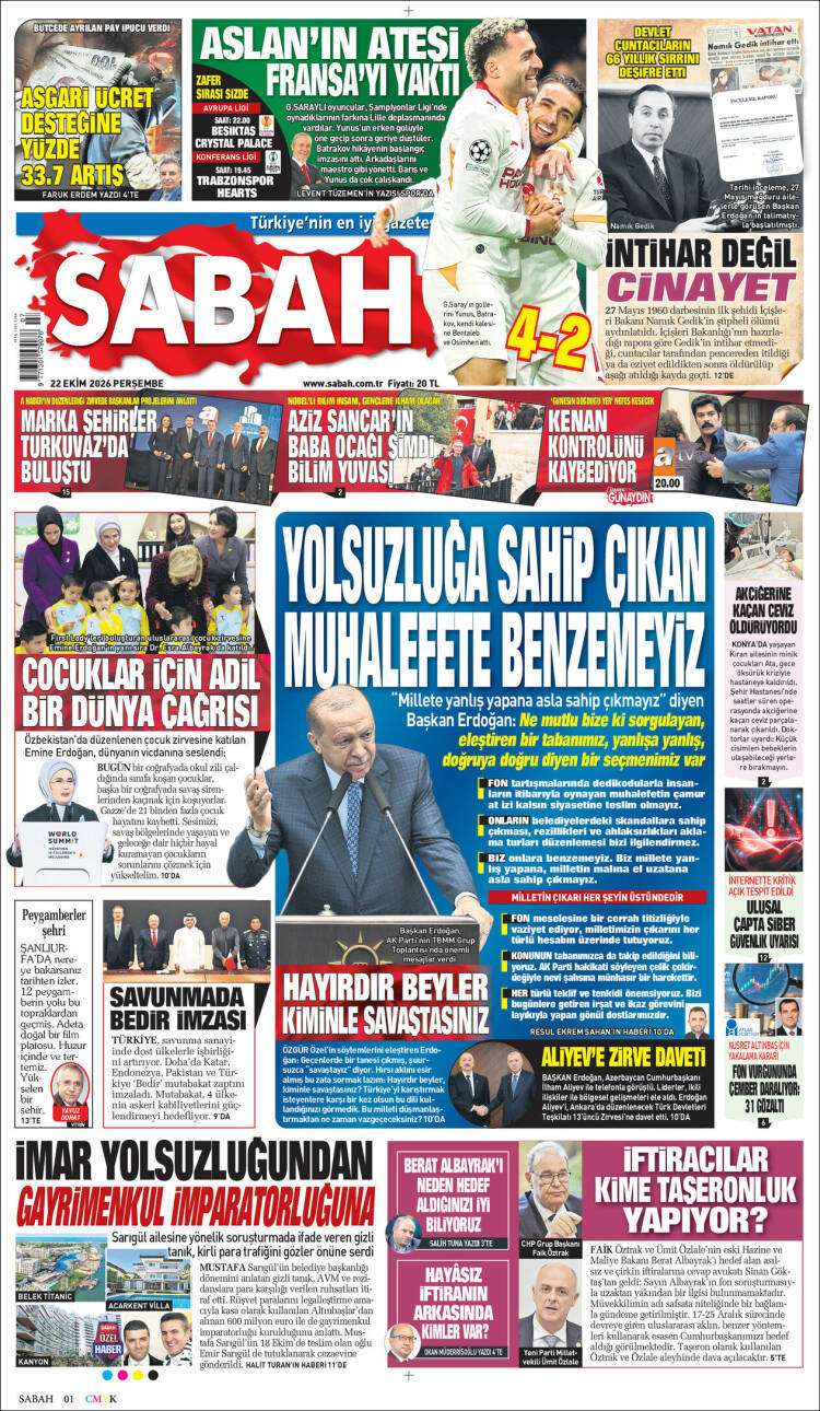 Portada de Sabah (Turkey)