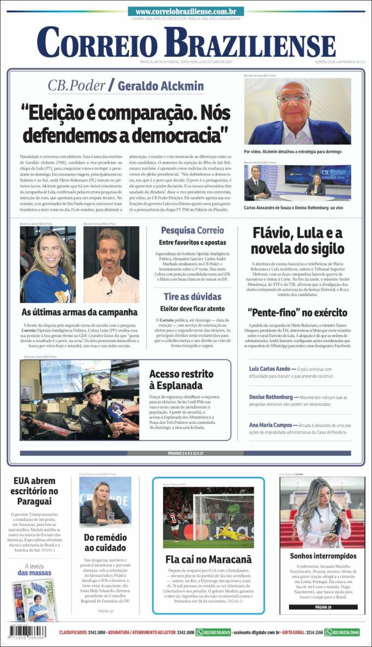 Portada de Correio Braziliense (Brasil)