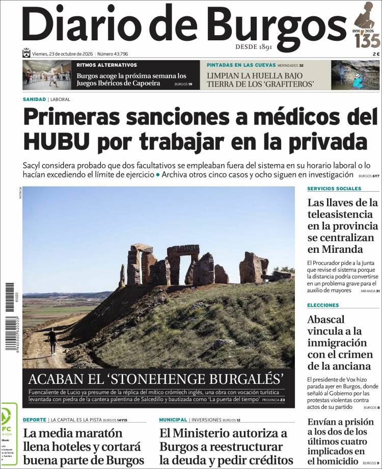 Portada de Diario de Burgos (Espa&ntilde;a)