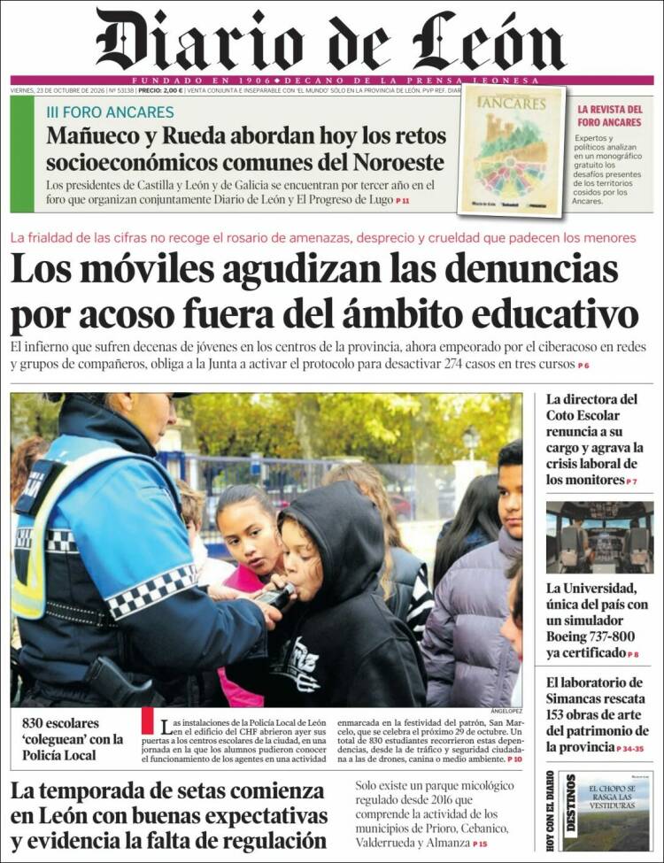 Portada de Diario de León (Espa&ntilde;a)