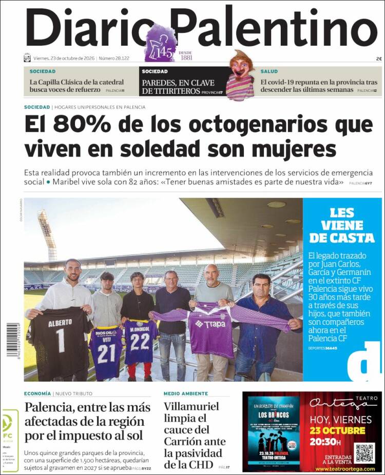 Portada de Diario Palentino (Espa&ntilde;a)