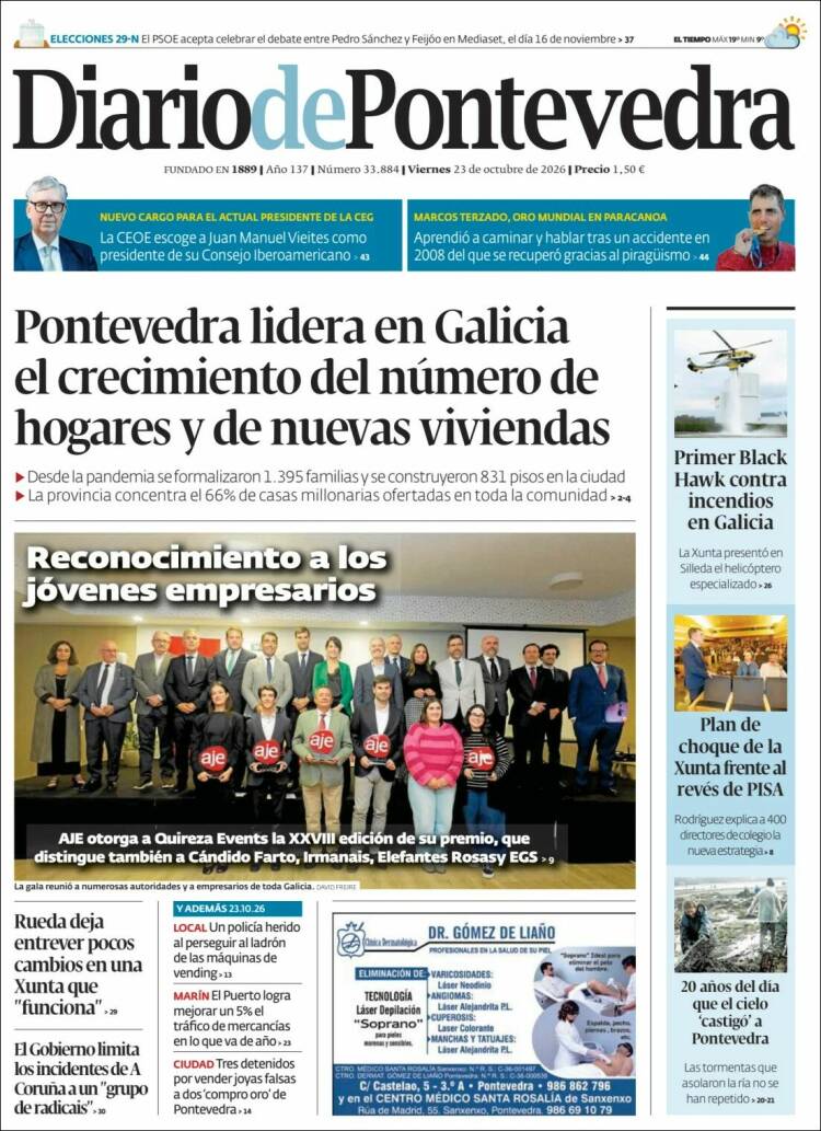 Portada de Diario de Pontevedra (Espa&ntilde;a)