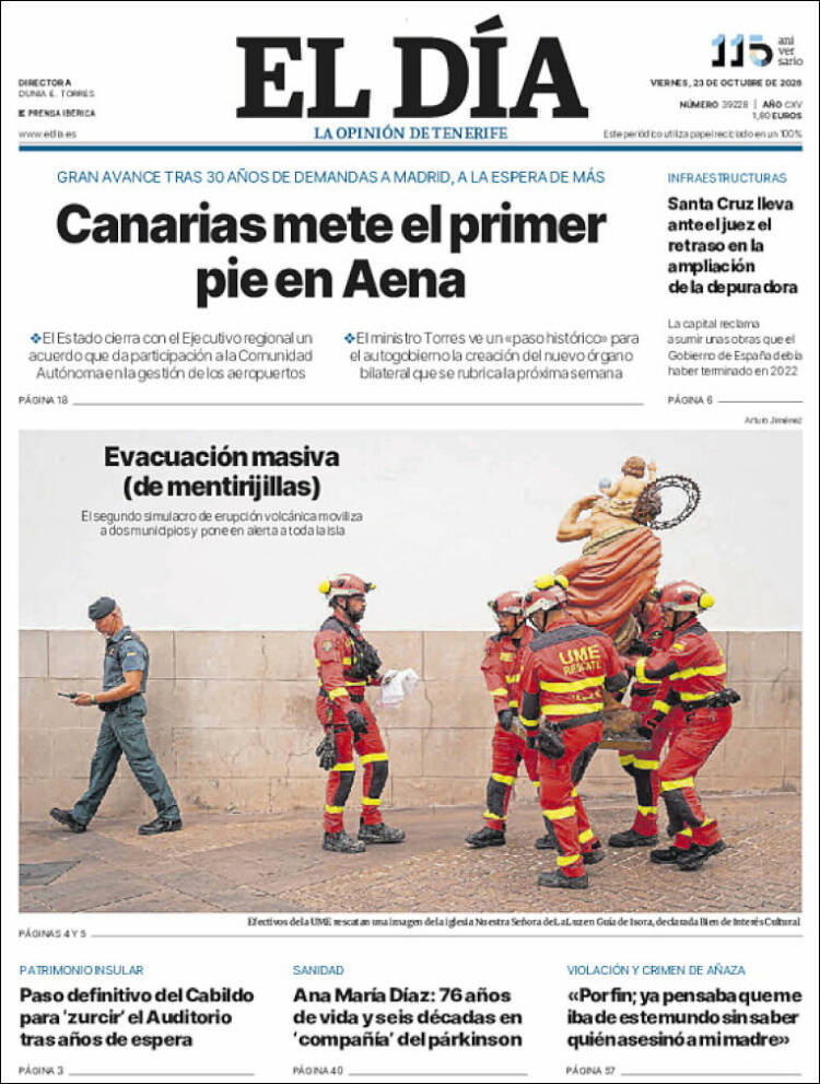 Portada de El Día (Espa&ntilde;a)
