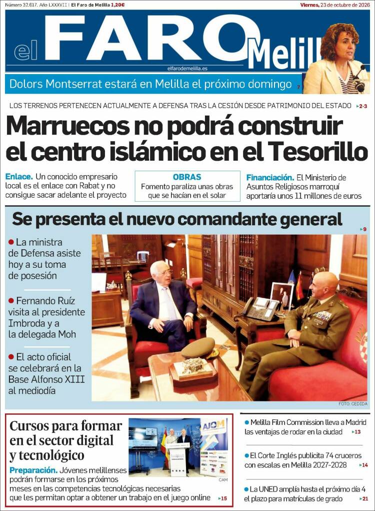 Portada de El Faro de Melilla (Espa&ntilde;a)