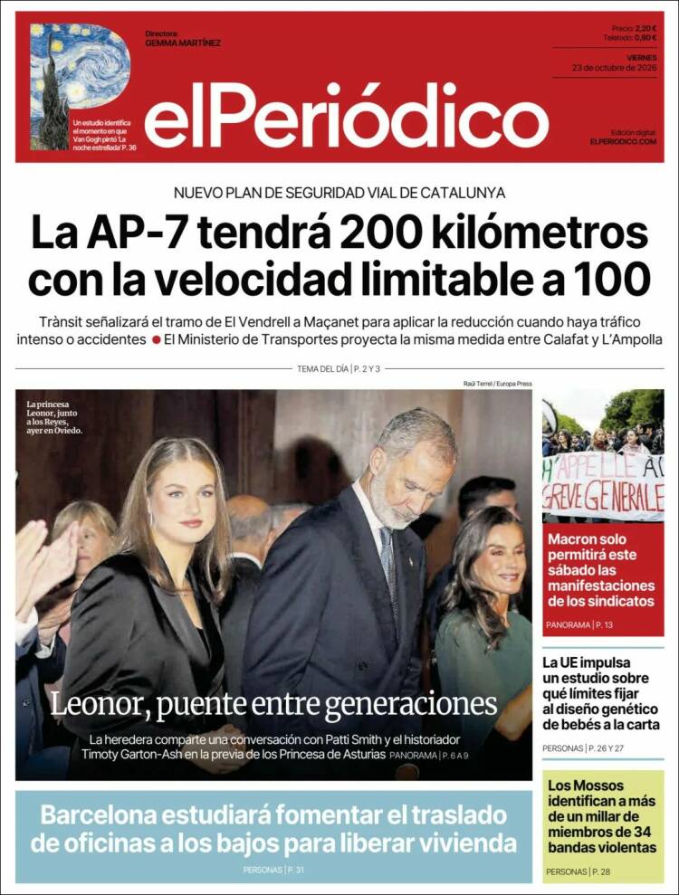 Portada de El Periódico (Espa&ntilde;a)