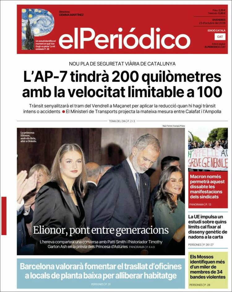 Portada de El Periódico de Catalunya (Espa&ntilde;a)