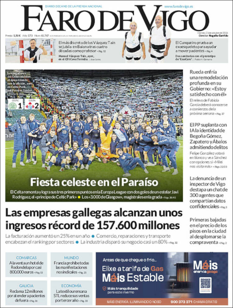 Portada de Faro de Vigo (Espa&ntilde;a)