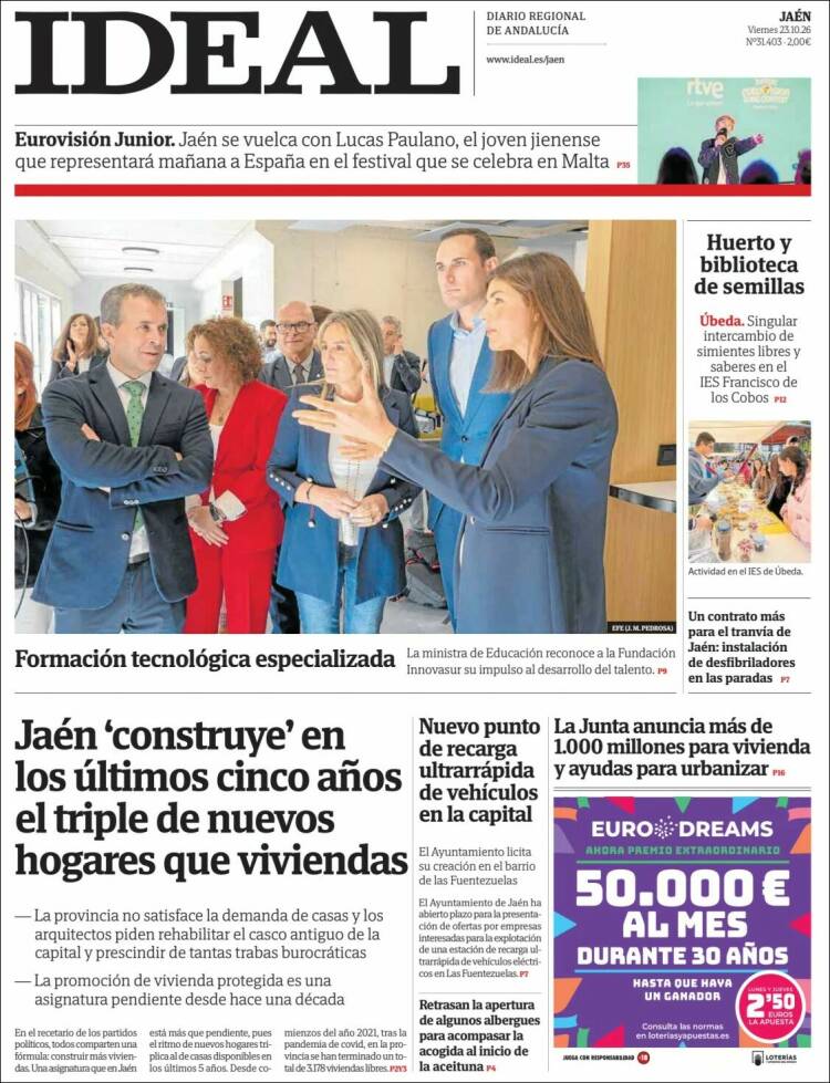 Portada de El Ideal de Jaén (Espa&ntilde;a)