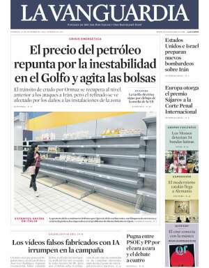 Portada de La Vanguardia de hoy