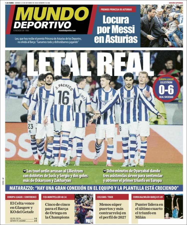 Portada de Mundo Deportivo Gipuzkoa (Spain)