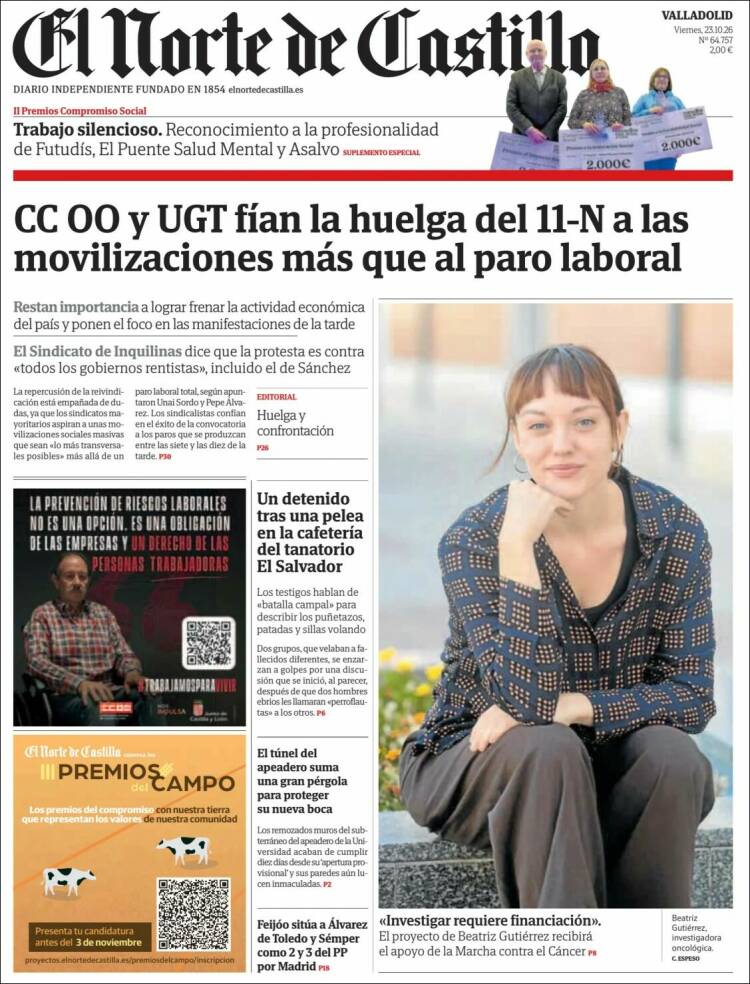 Portada de Norte de Castilla - Valladolid (Espa&ntilde;a)