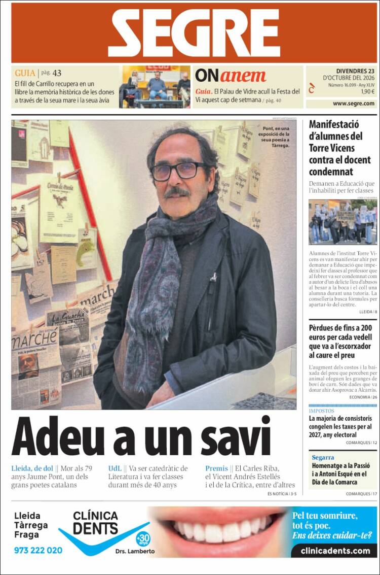 Portada de Segre (Espa&ntilde;a)