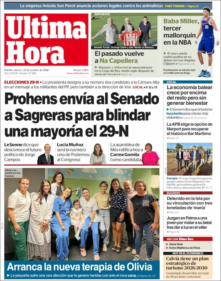 Portada de Última Hora (Espa&ntilde;a)