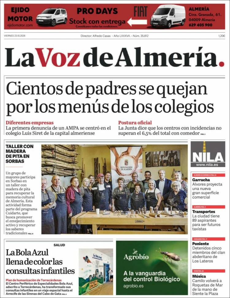 Portada de La Voz de Almería (Spain)