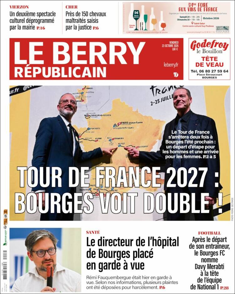 Portada de Berry Republicain (Francia)