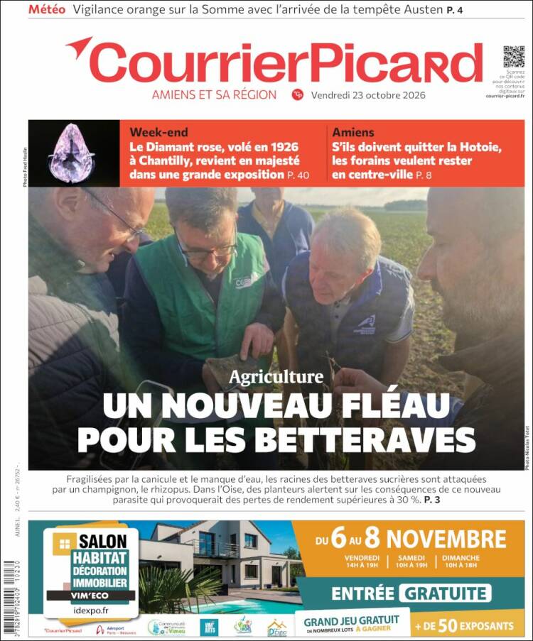 Portada de Courrier Picard (Francia)