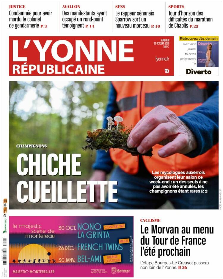 Portada de L'Yonne-Républicaine (Francia)