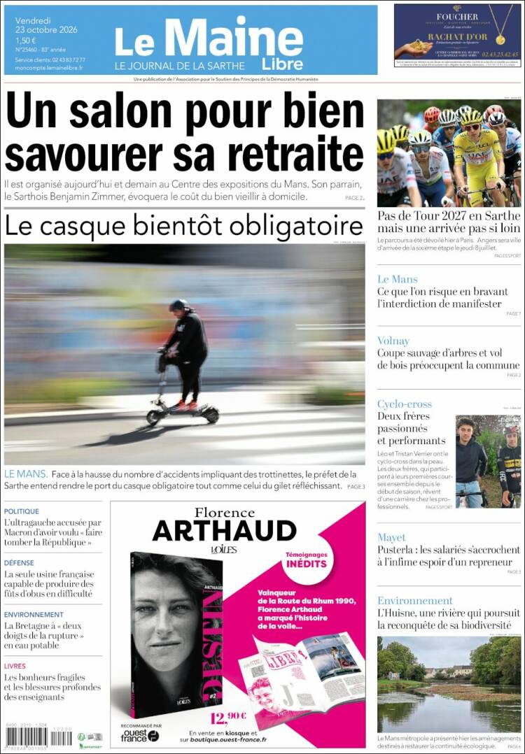 Portada de Le Maine Libre (France)