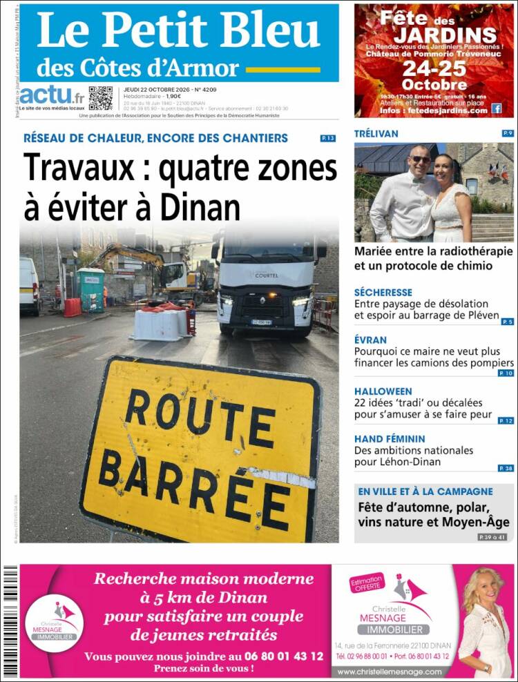 Portada de Le Petit Bleu (Francia)