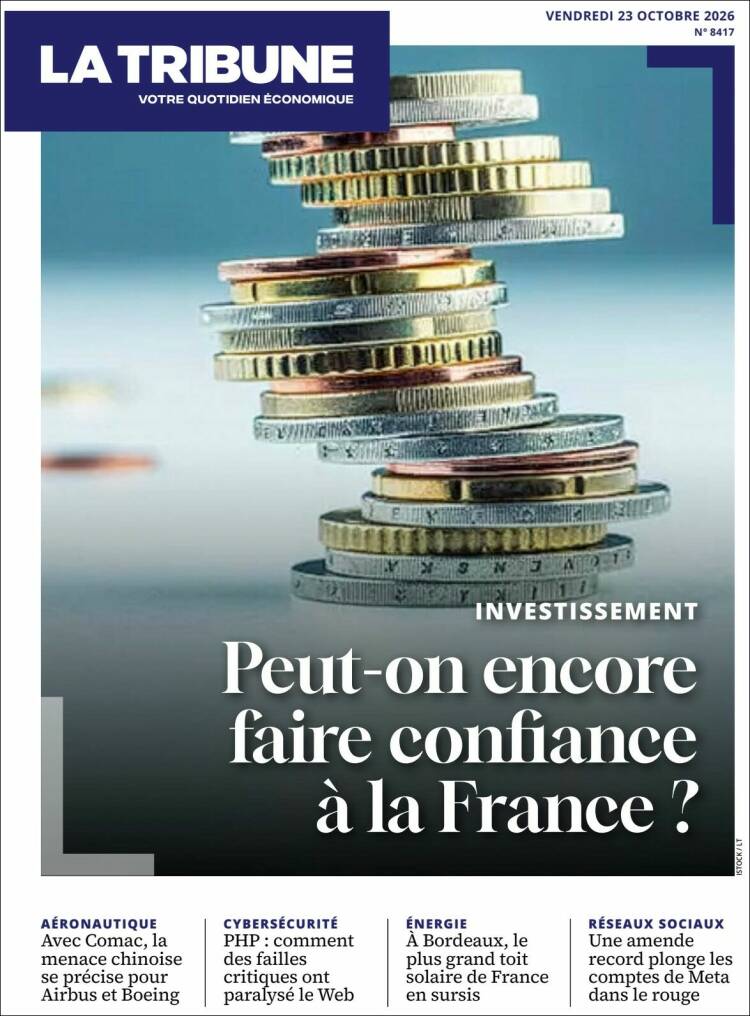 Portada de La Tribune (Francia)