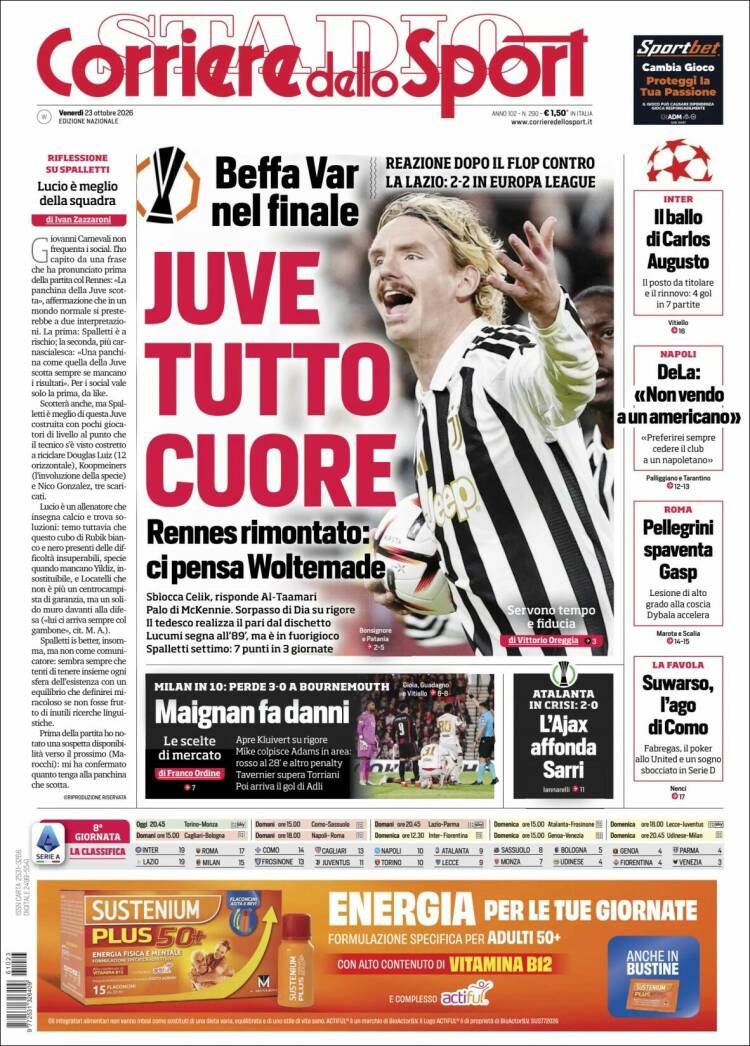 Portada de Corriere dello Sport (Italy)