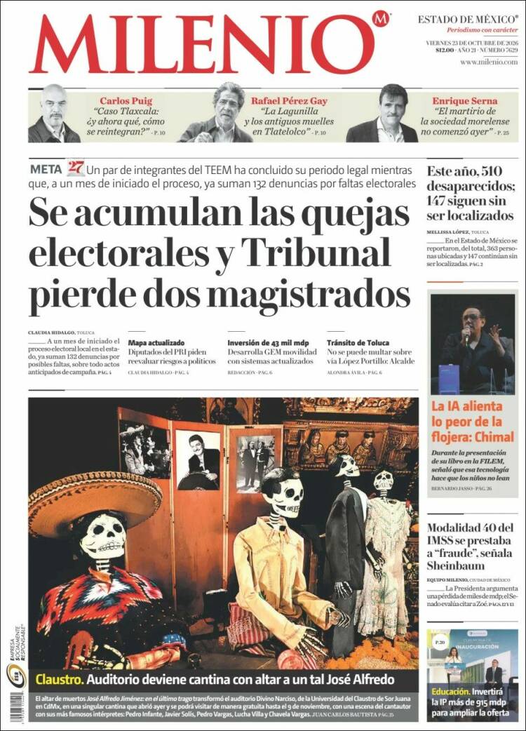 Portada de Milenio - Estado de México (M&eacute;xico)