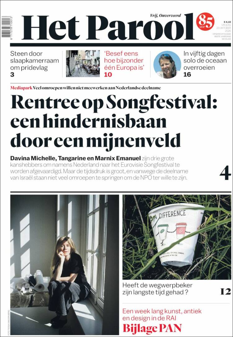 Portada de Het Parool (Pa&iacute;ses Bajos)