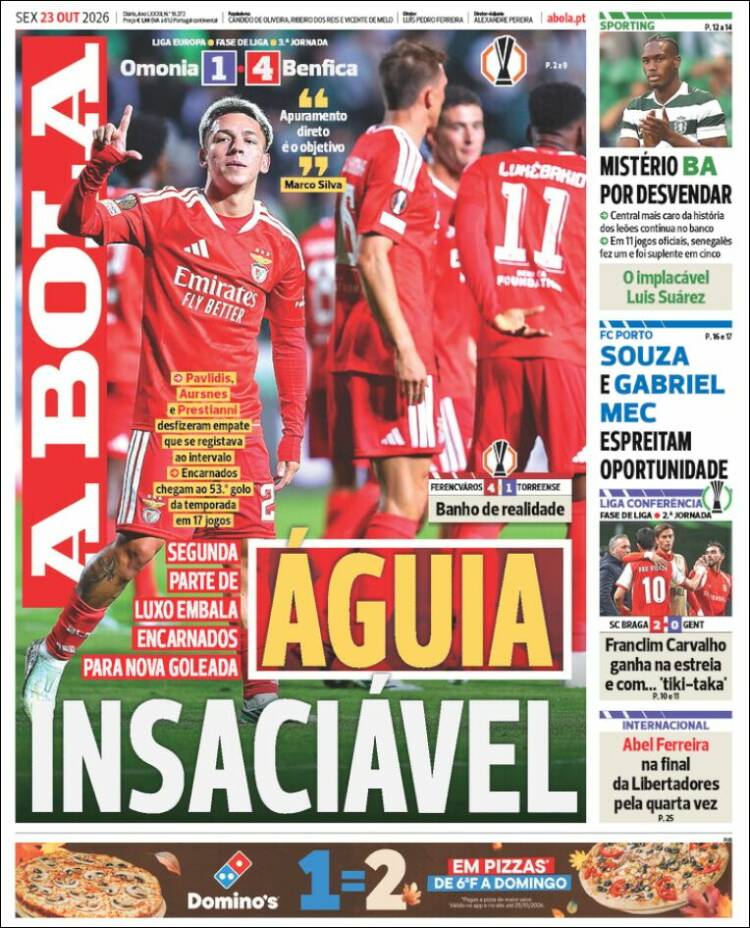 Portada de A Bola (Portugal)